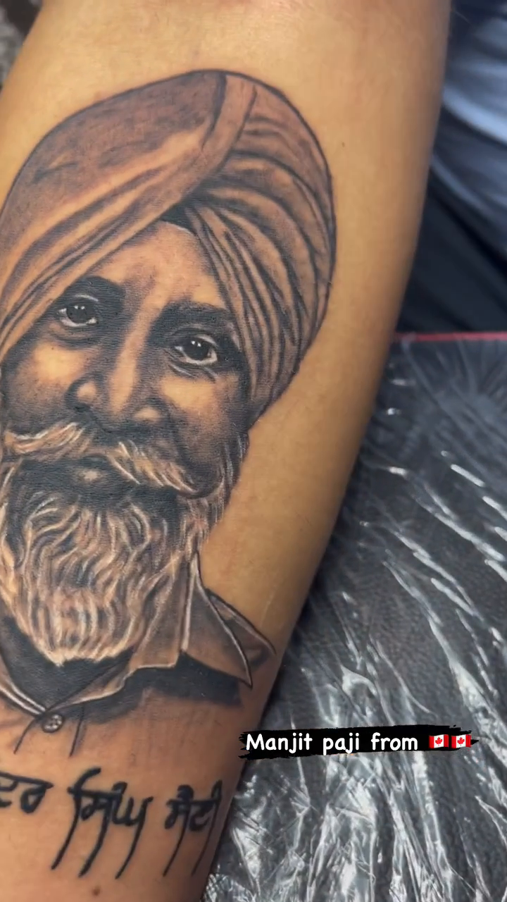 Tattoo by @dilpreet_tattoos — realism, black_and_grey