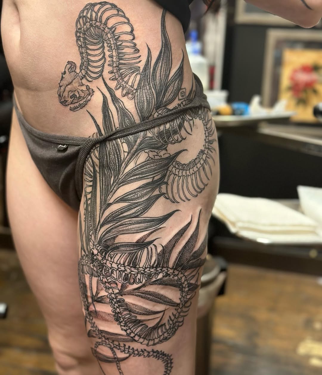 Tattoo by @blackbenny — black_and_grey, dark_realism