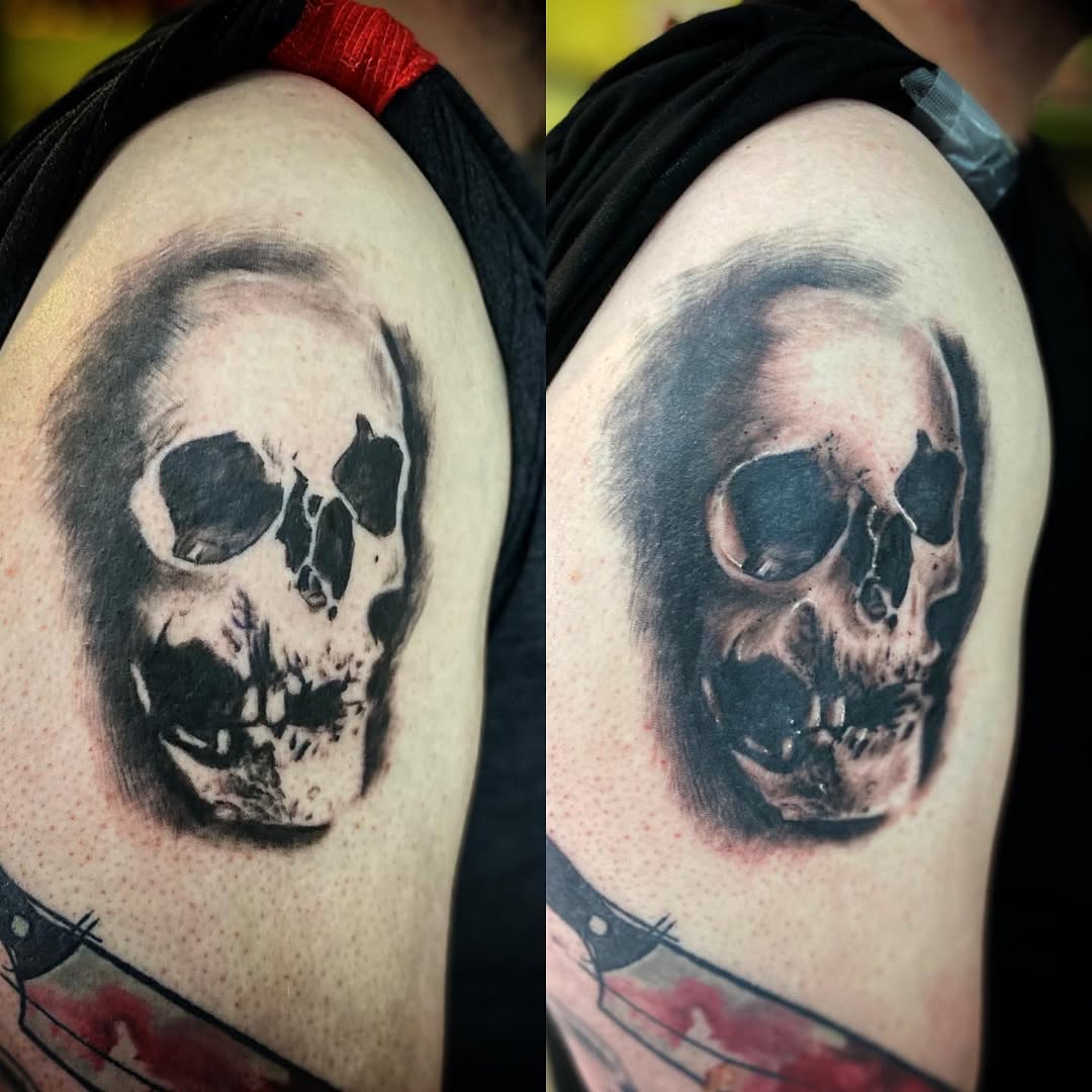 Tattoo by @peraltatattoos — realism, black_and_grey