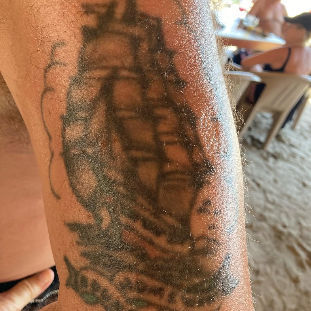Tattoo by @chuckhouseholder — black_and_grey