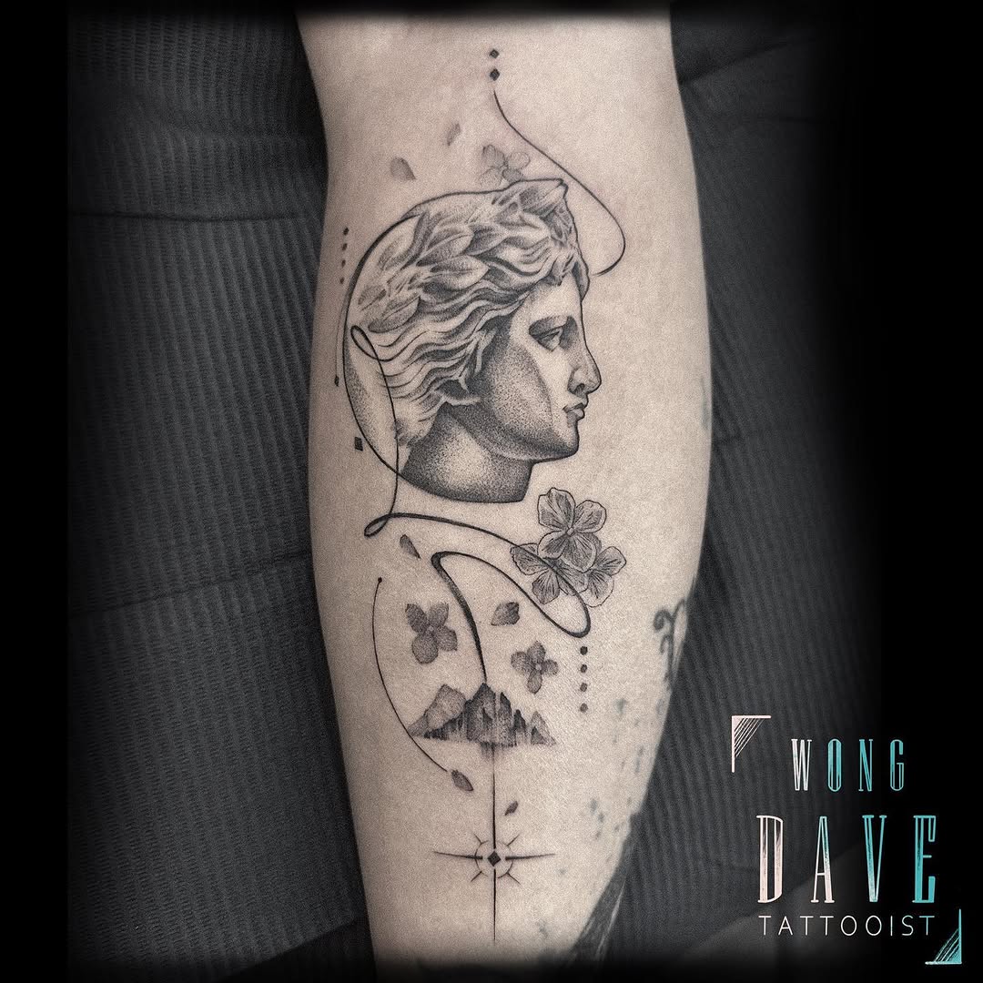 Tattoo by @dw_tattooer — black_and_grey, geometric