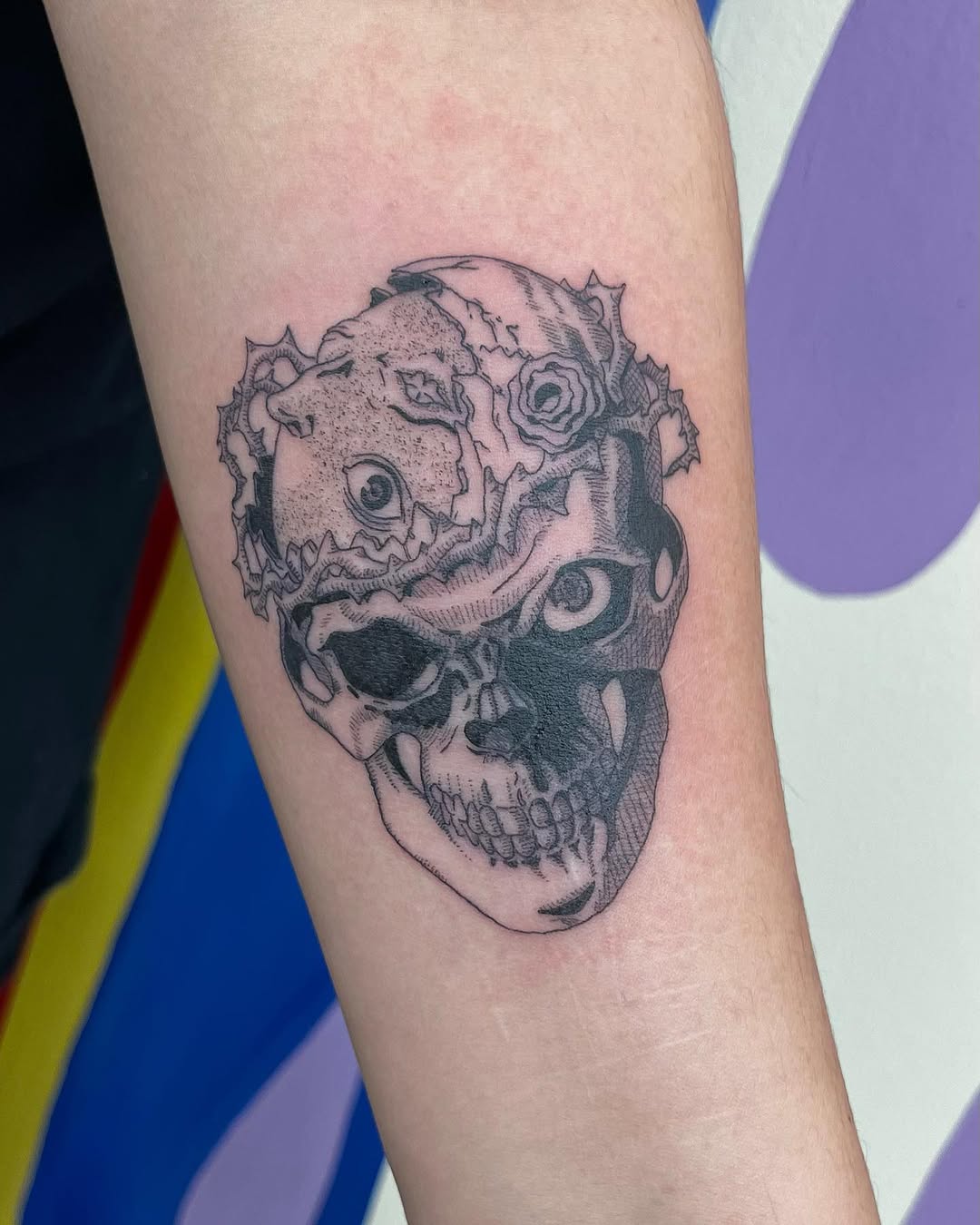 Tattoo by @neildoestattoos — black_and_grey, realism