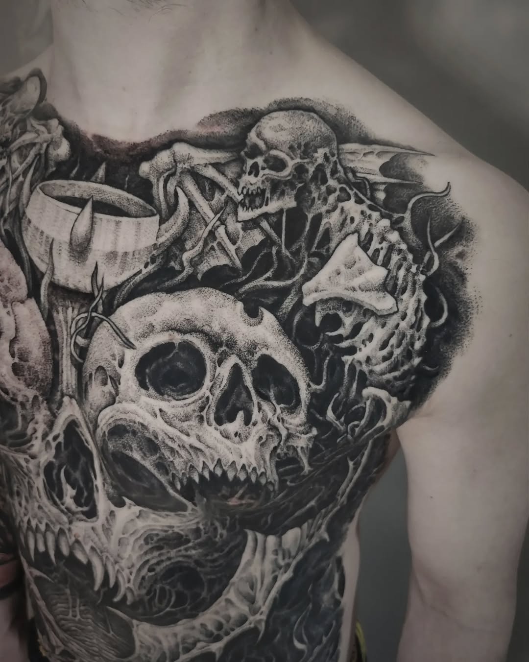 Tattoo by @dimaxmedusa โ realism, dark_realism