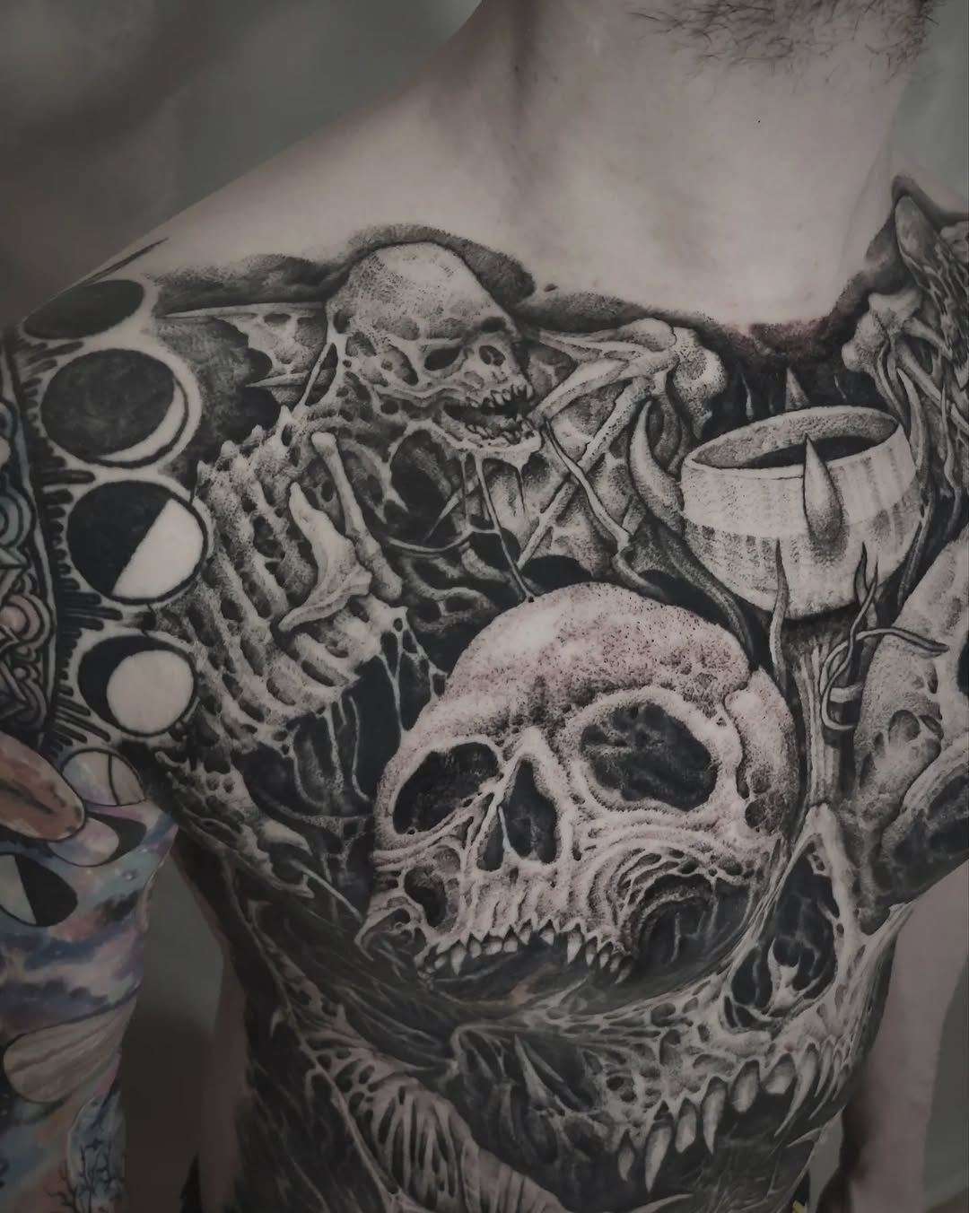 Tattoo by @dimaxmedusa โ black_and_grey, dark_realism