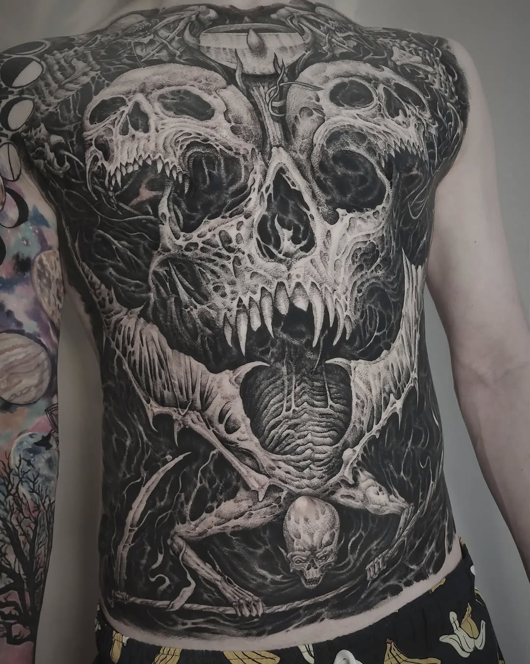 Tattoo by @dimaxmedusa โ black_and_grey, dark_realism