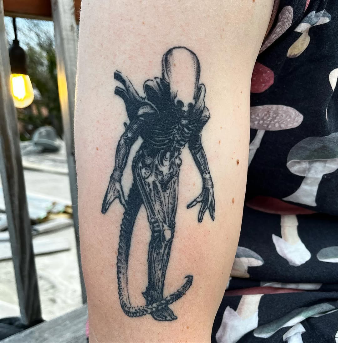 Tattoo by @traffic.death โ black_and_grey, realism