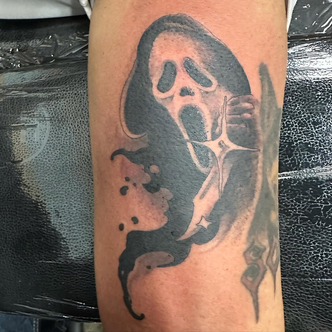 Tattoo by @coyoteharvest — black_and_grey