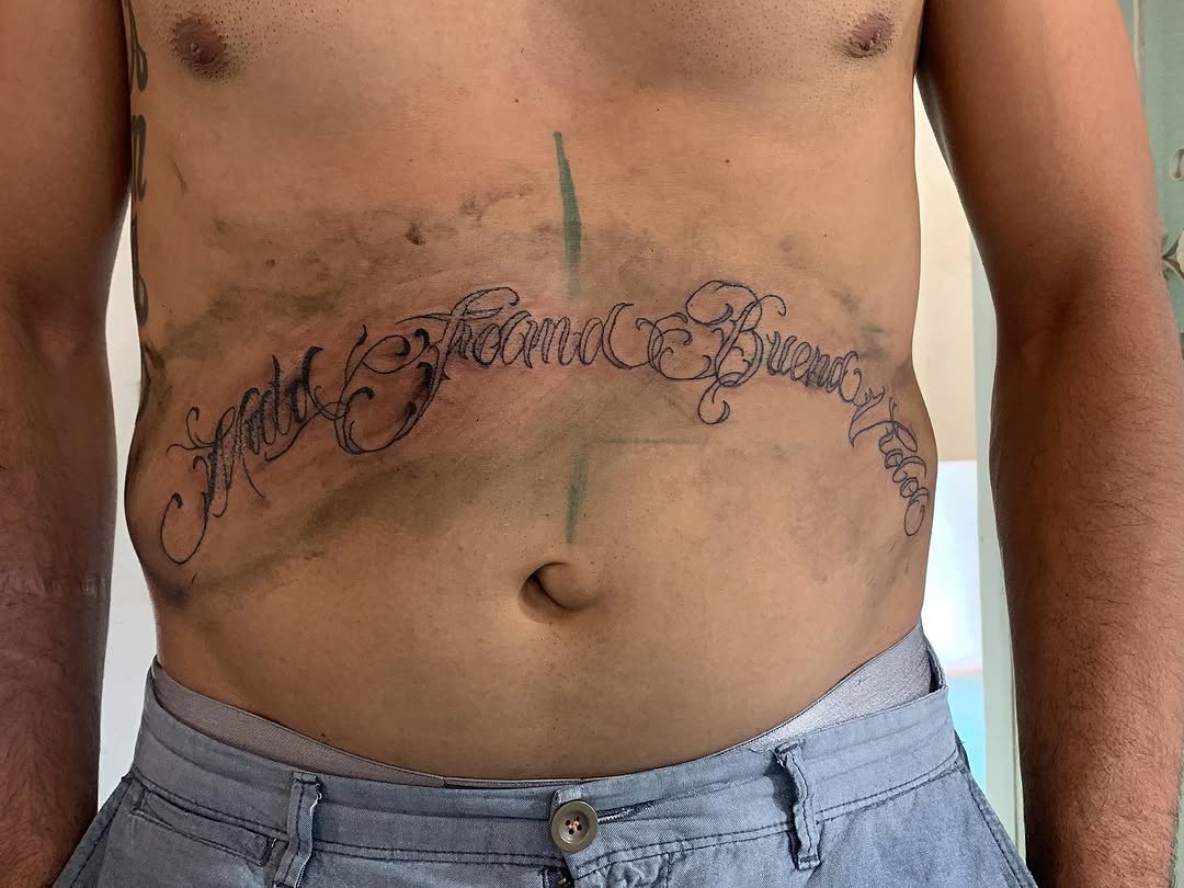 Tattoo by @zepart323 — lettering_script, chicano