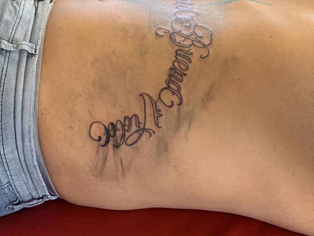 Tattoo by @zepart323 — lettering_script, black_and_grey