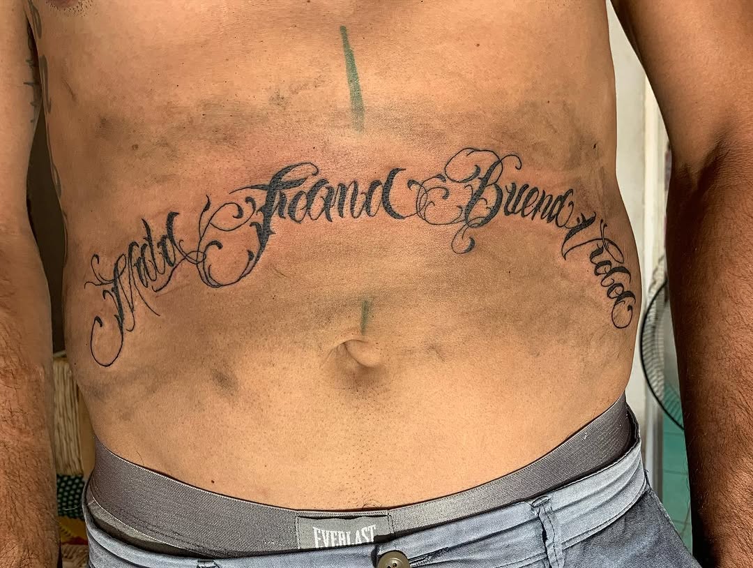 Tattoo by @zepart323 — lettering_script, chicano
