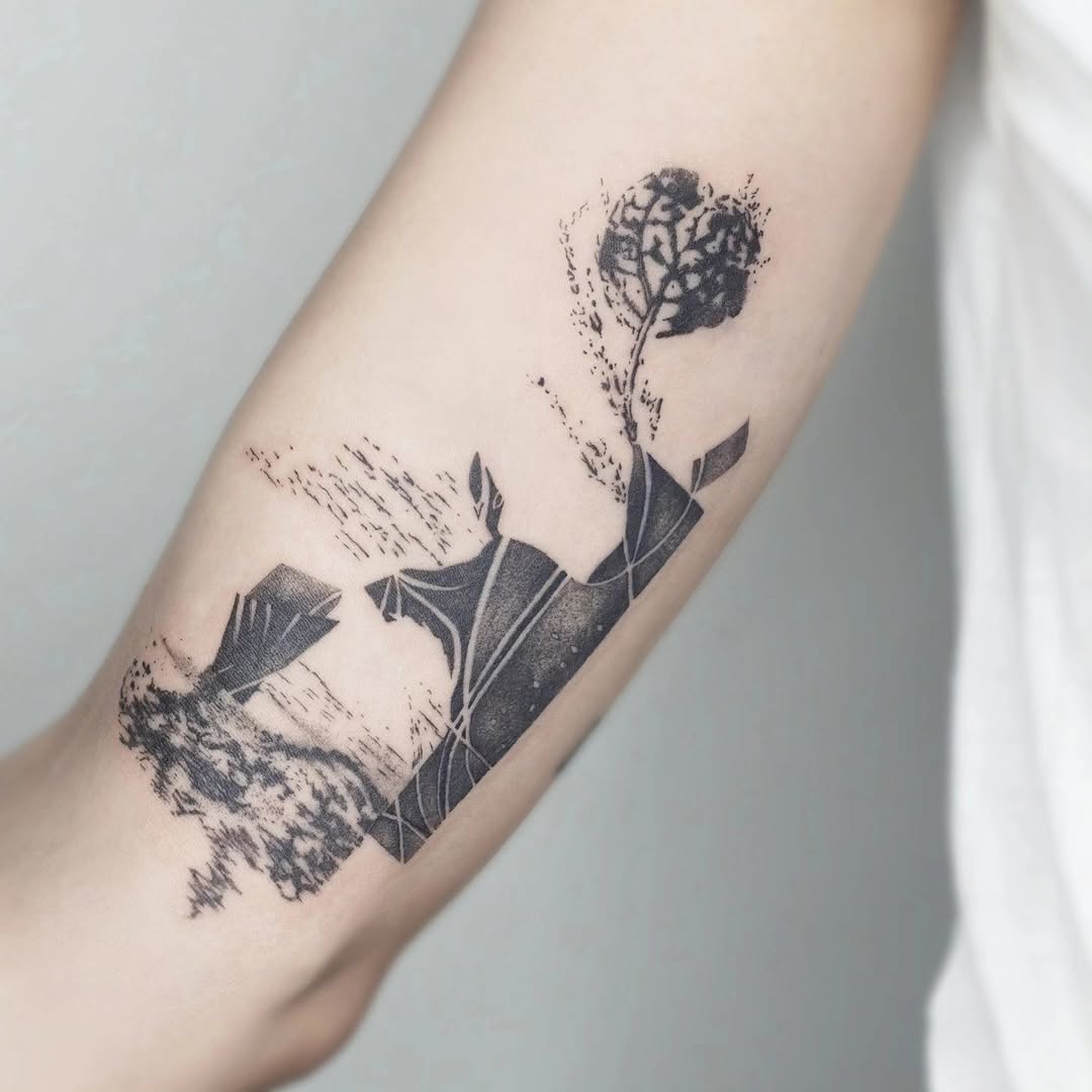 Tattoo by @whitestarling.tattoo — blackwork, geometric