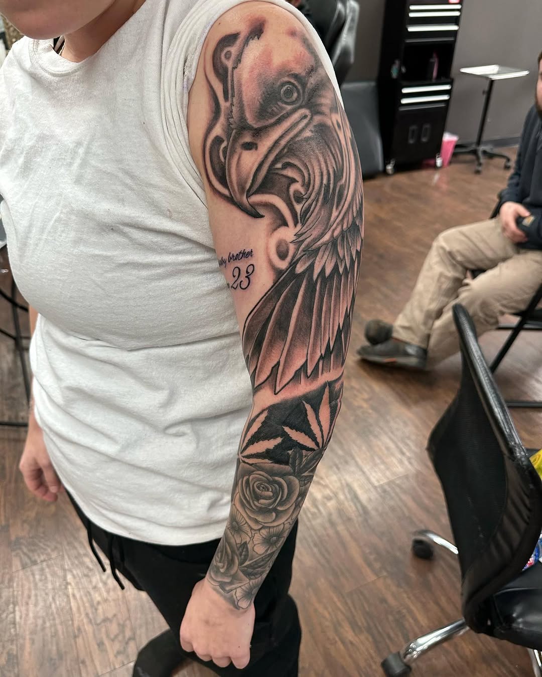 Tattoo by @tattoosby_jim — realism, black_and_grey