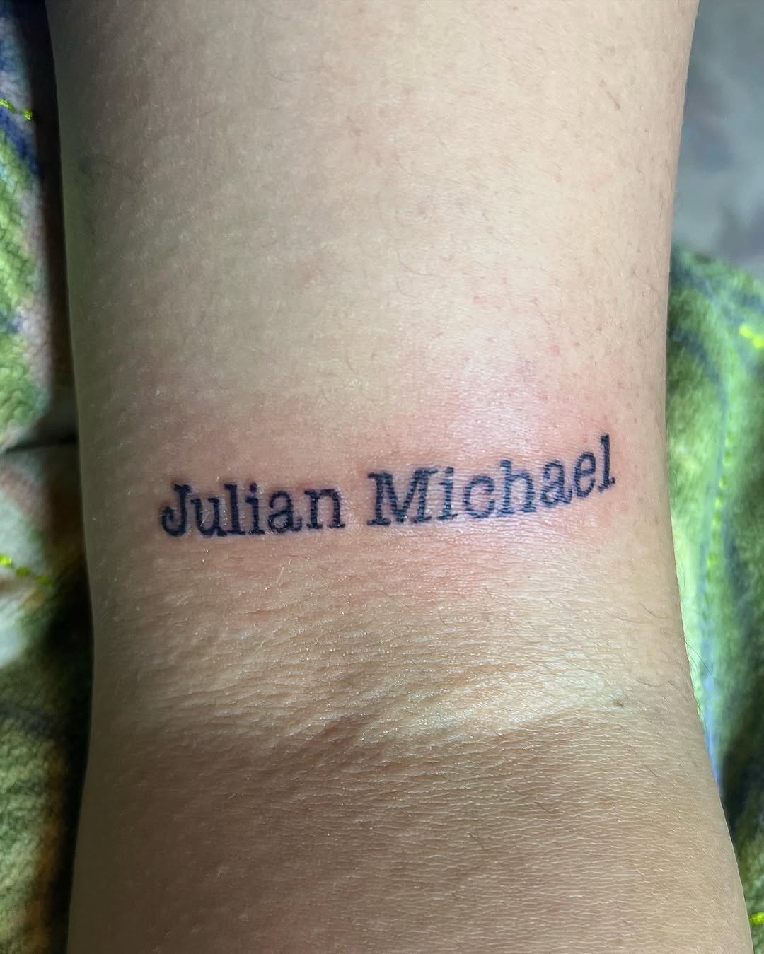 Tattoo by @newmajestyink.nj — lettering_script, fine_line