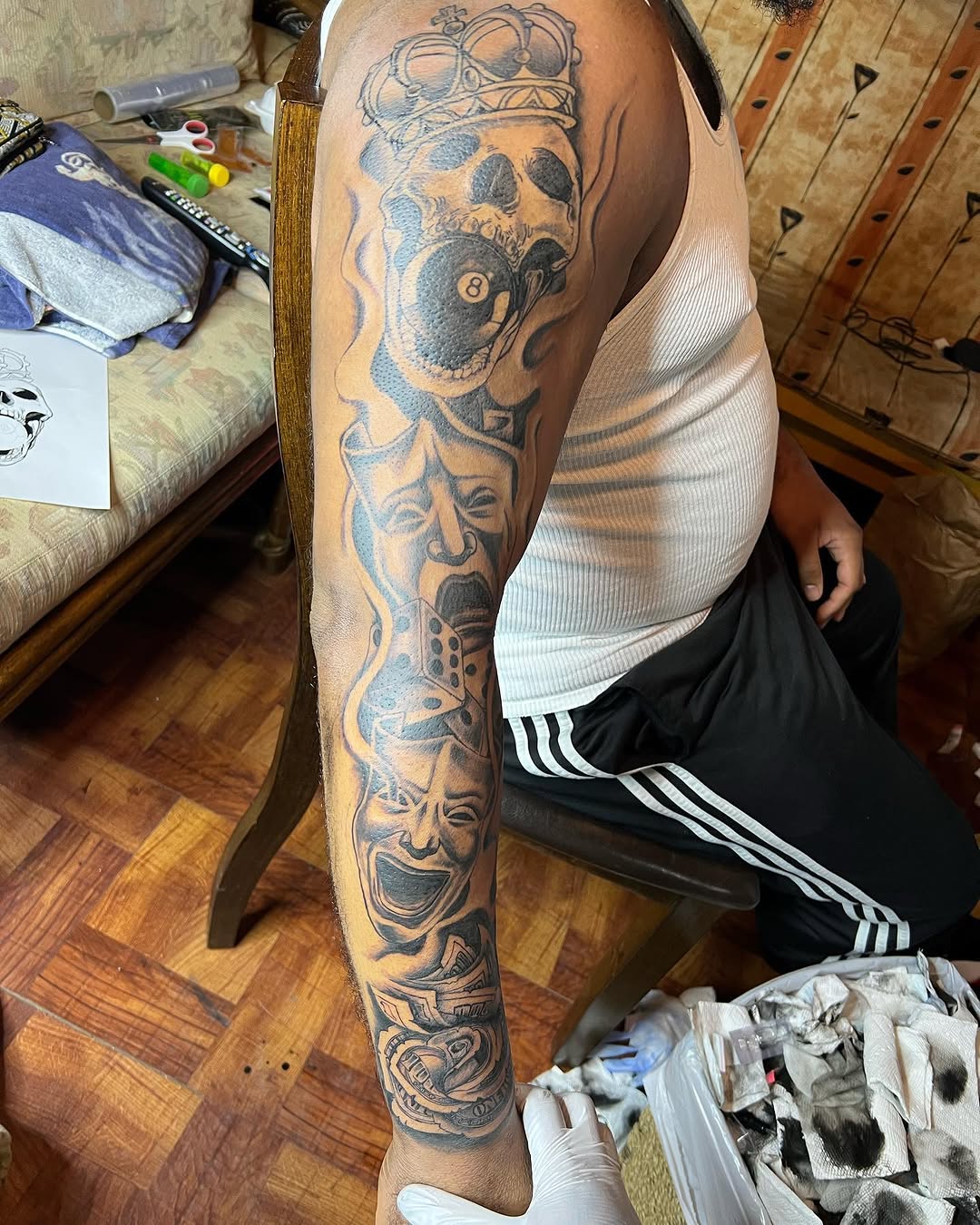 Tattoo by @newmajestyink.nj — black_and_grey, illustrative