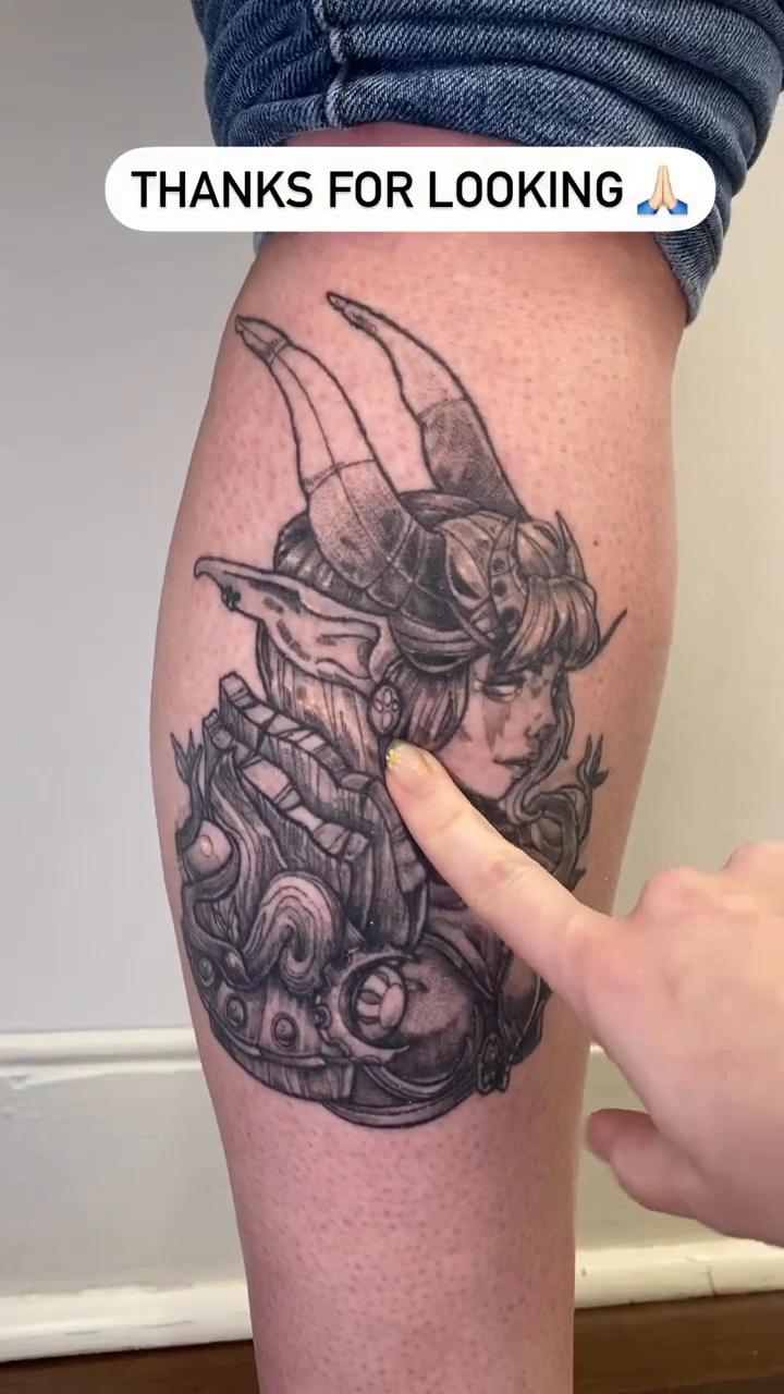 Tattoo by @therowanstarr โ illustrative, black_and_grey