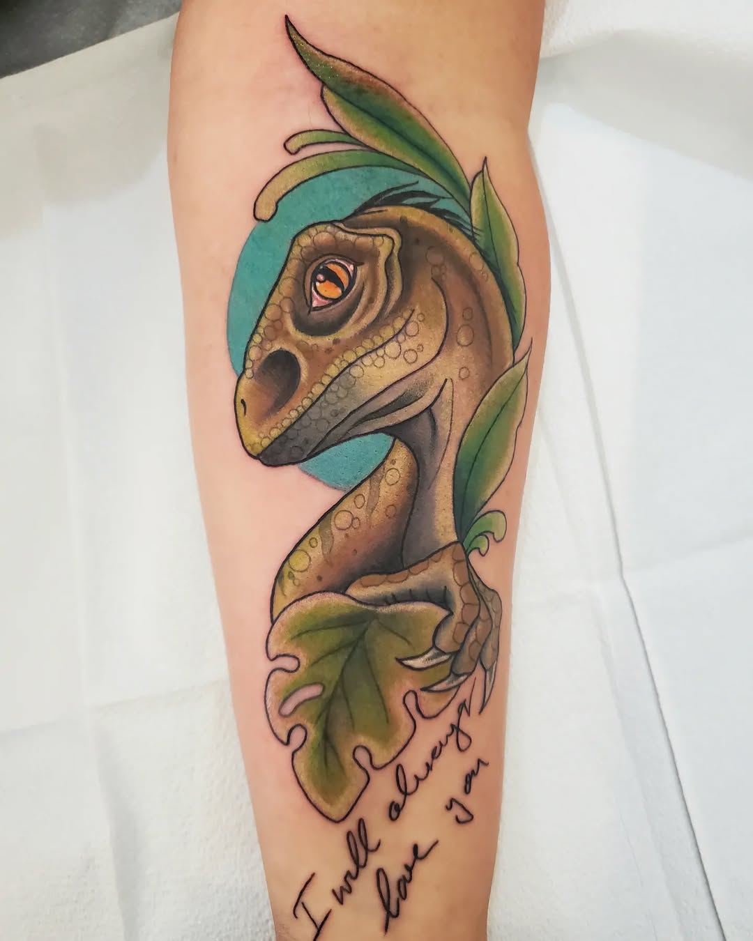 Tattoo by @ginnytattoo — realism, lettering_script