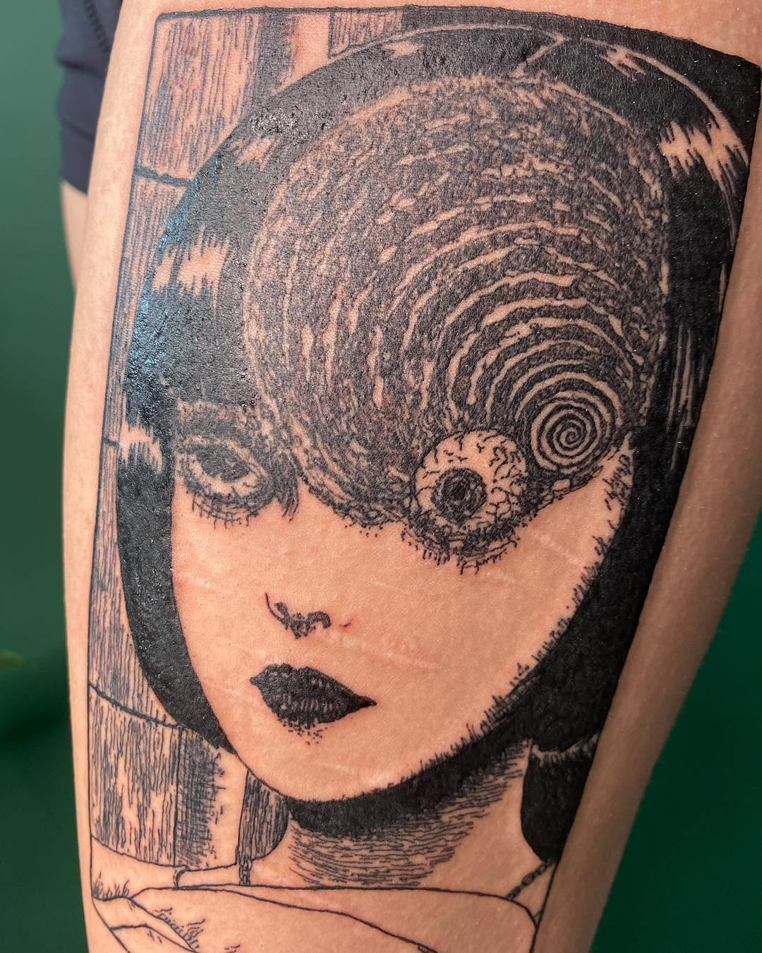 Tattoo by @aeipathy.tattoo β blackwork, illustrative