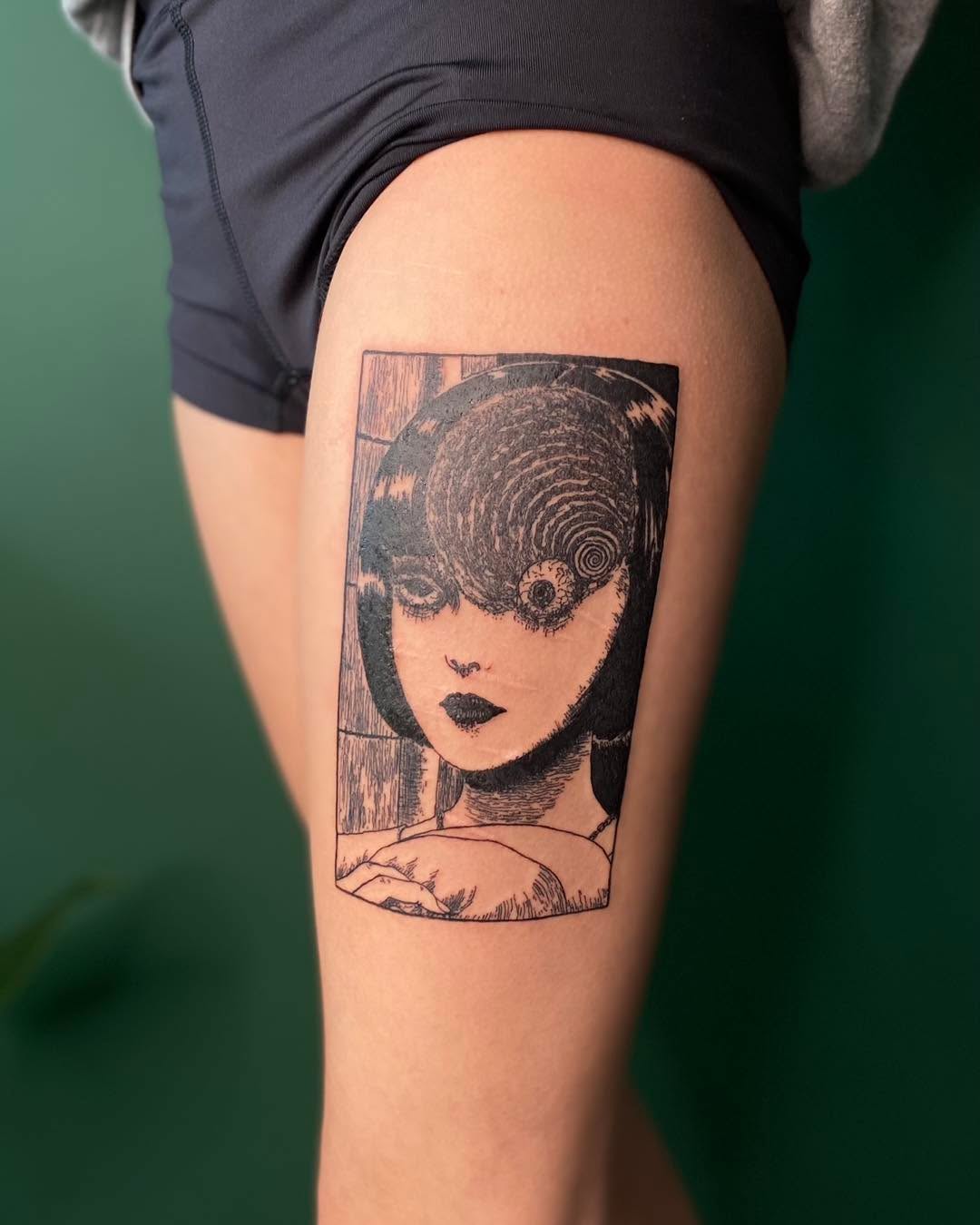 Tattoo by @aeipathy.tattoo β black_and_grey, illustrative