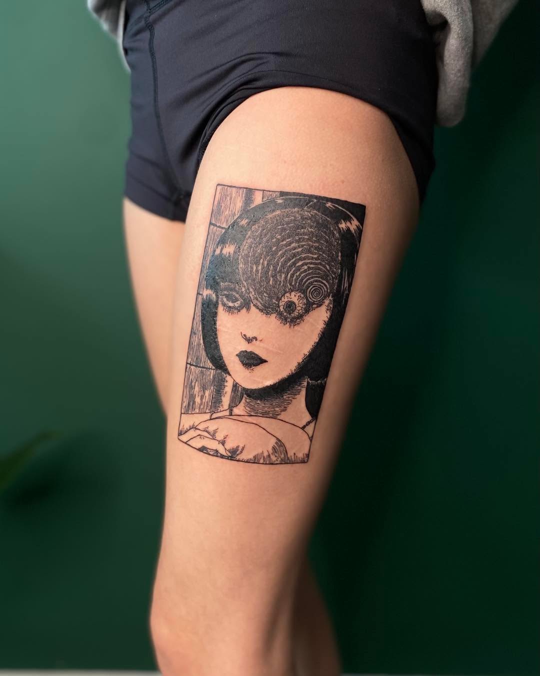 Tattoo by @aeipathy.tattoo β black_and_grey, illustrative