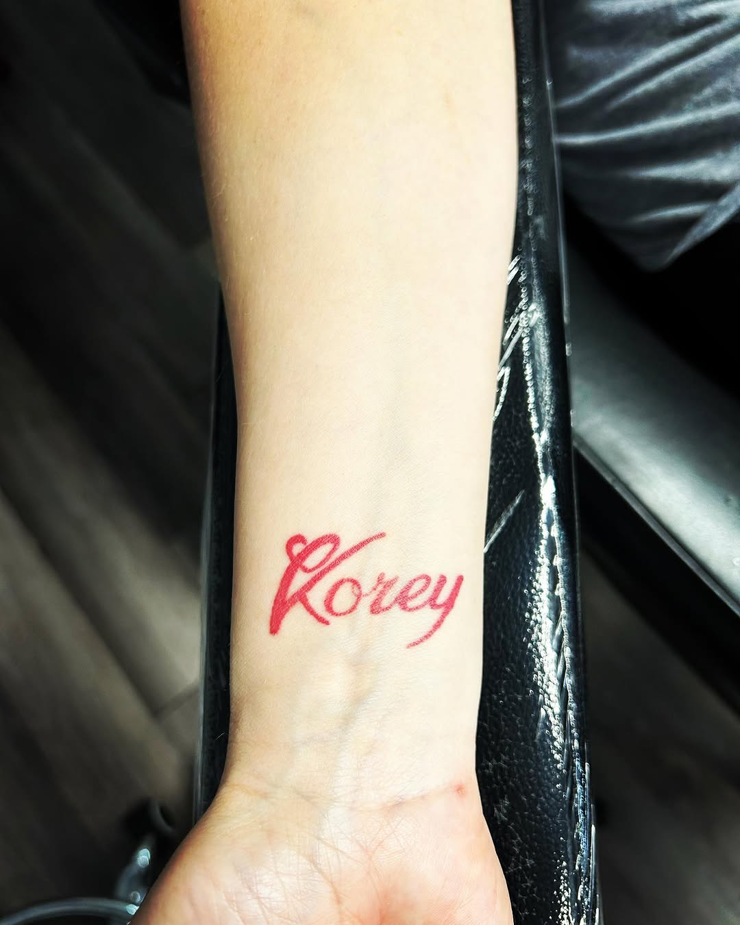 Tattoo by @sk88pierce — lettering_script, fine_line