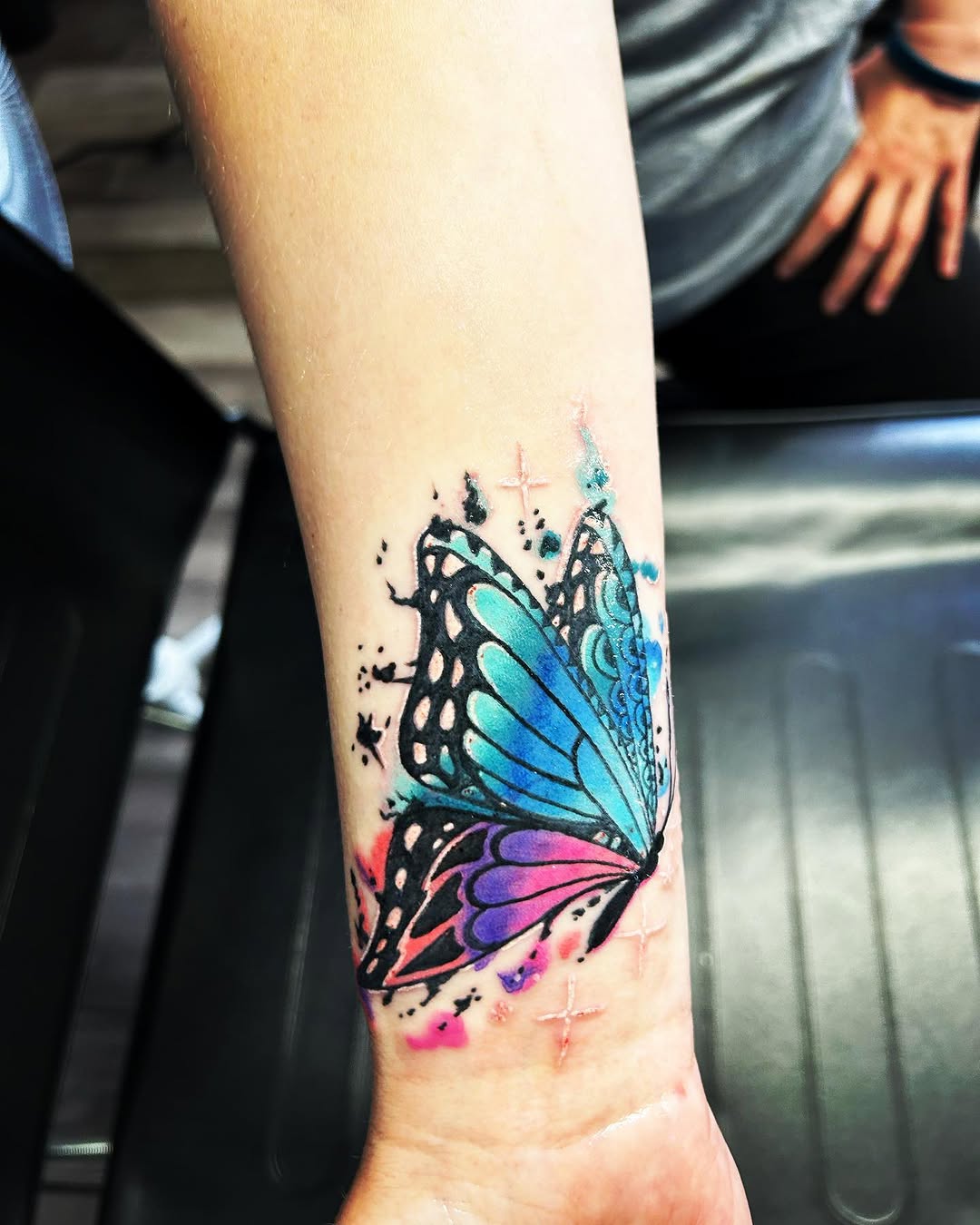 Tattoo by @sk88pierce — watercolor