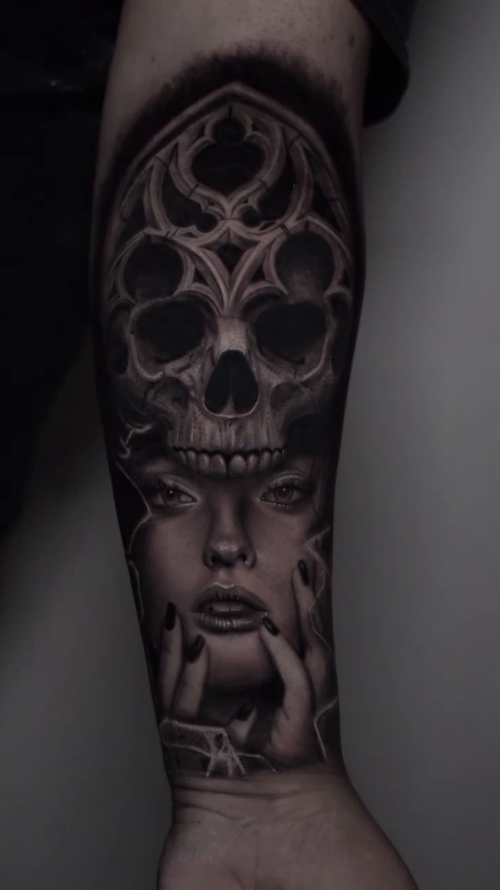 Tattoo by @luees___ β dark_realism, black_and_grey
