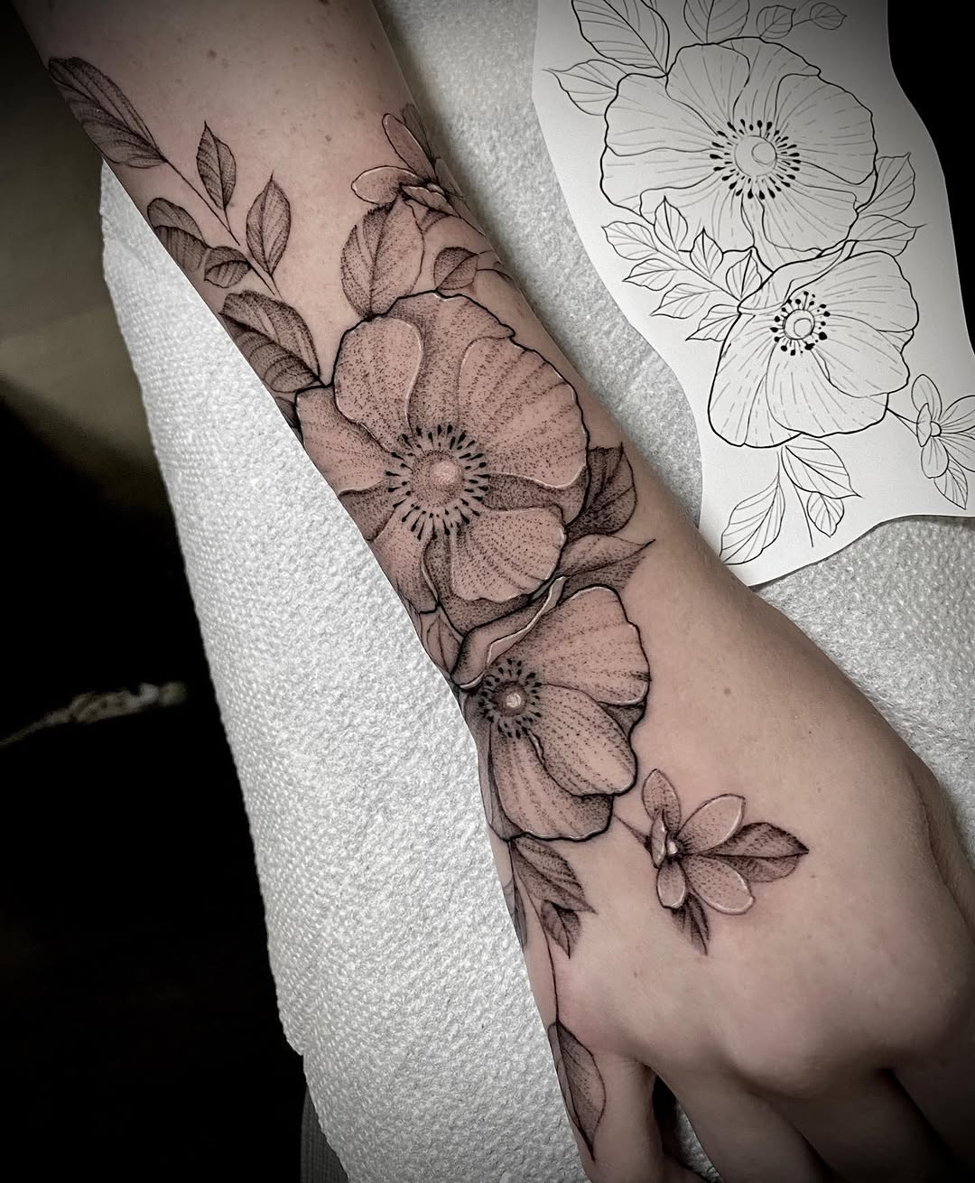 Tattoo by @botanicalbodyart β fine_line