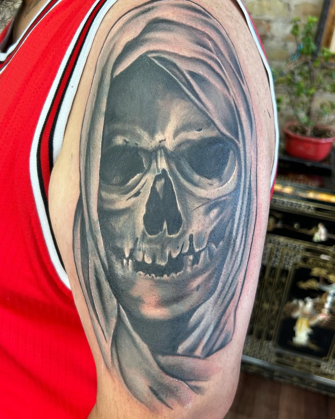 Tattoo by @fazo9122 — realism, black_and_grey