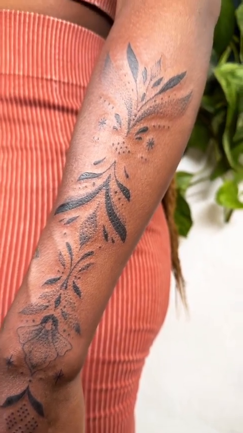 Tattoo by @hayleythomastattoos — dotwork, fine_line