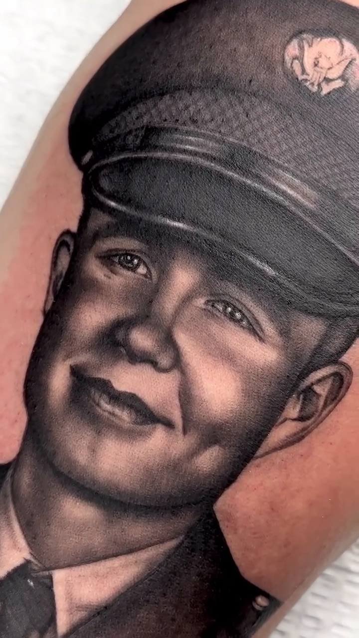 Tattoo by @ames32 — realism, black_and_grey