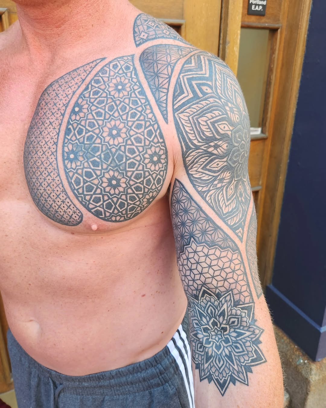 Tattoo by @ravi_chandra_tattoos — geometric, blackwork