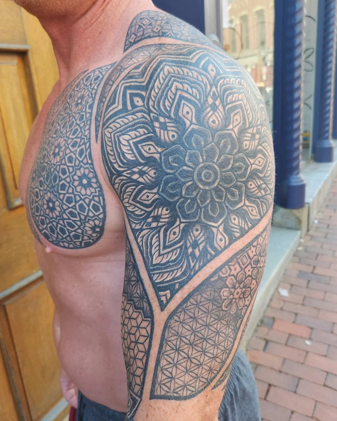 Tattoo by @ravi_chandra_tattoos — geometric, blackwork