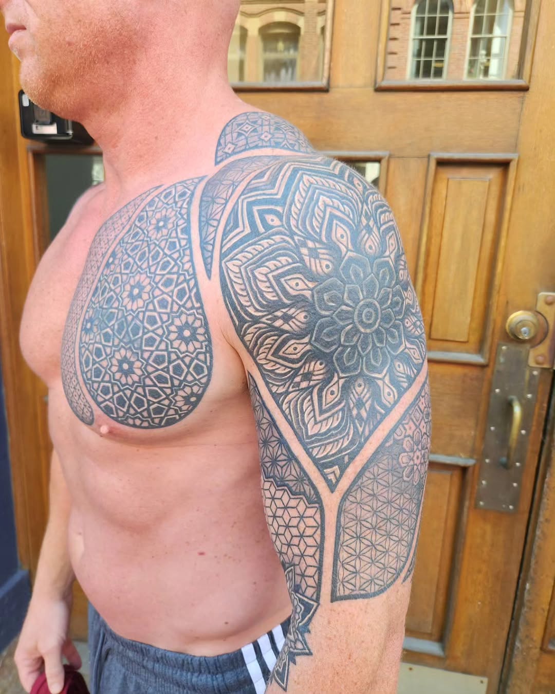 Tattoo by @ravi_chandra_tattoos — geometric, blackwork