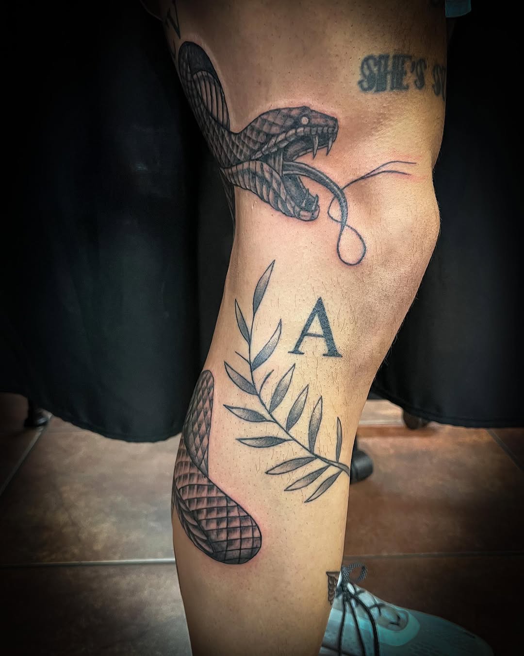 Tattoo by @blackscorpion13 — black_and_grey