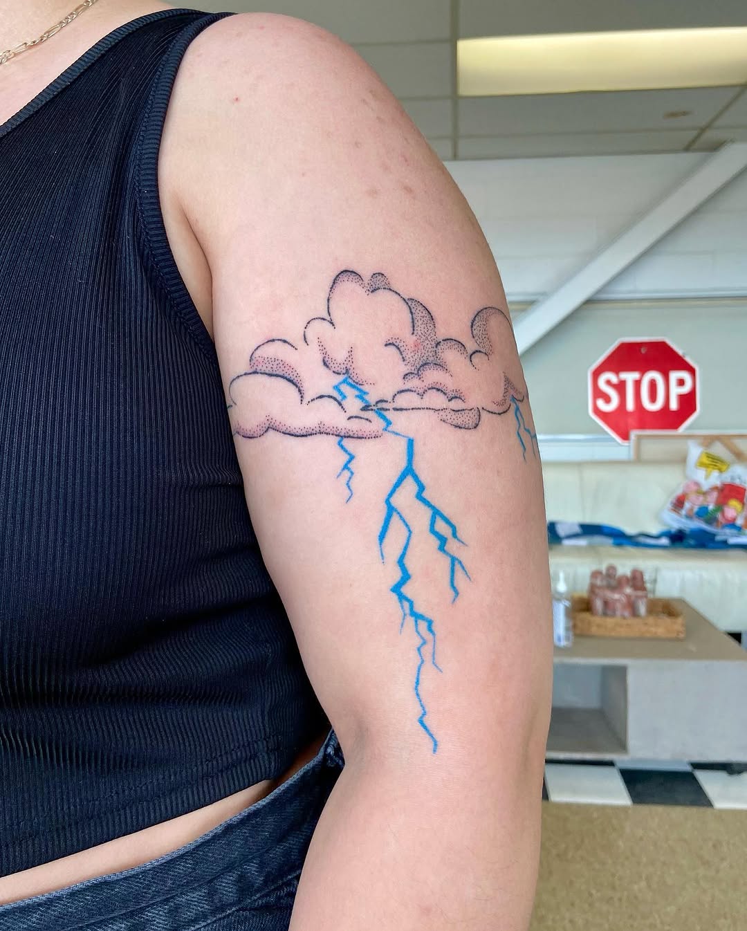 Tattoo by @mano_blue — fine_line, dotwork