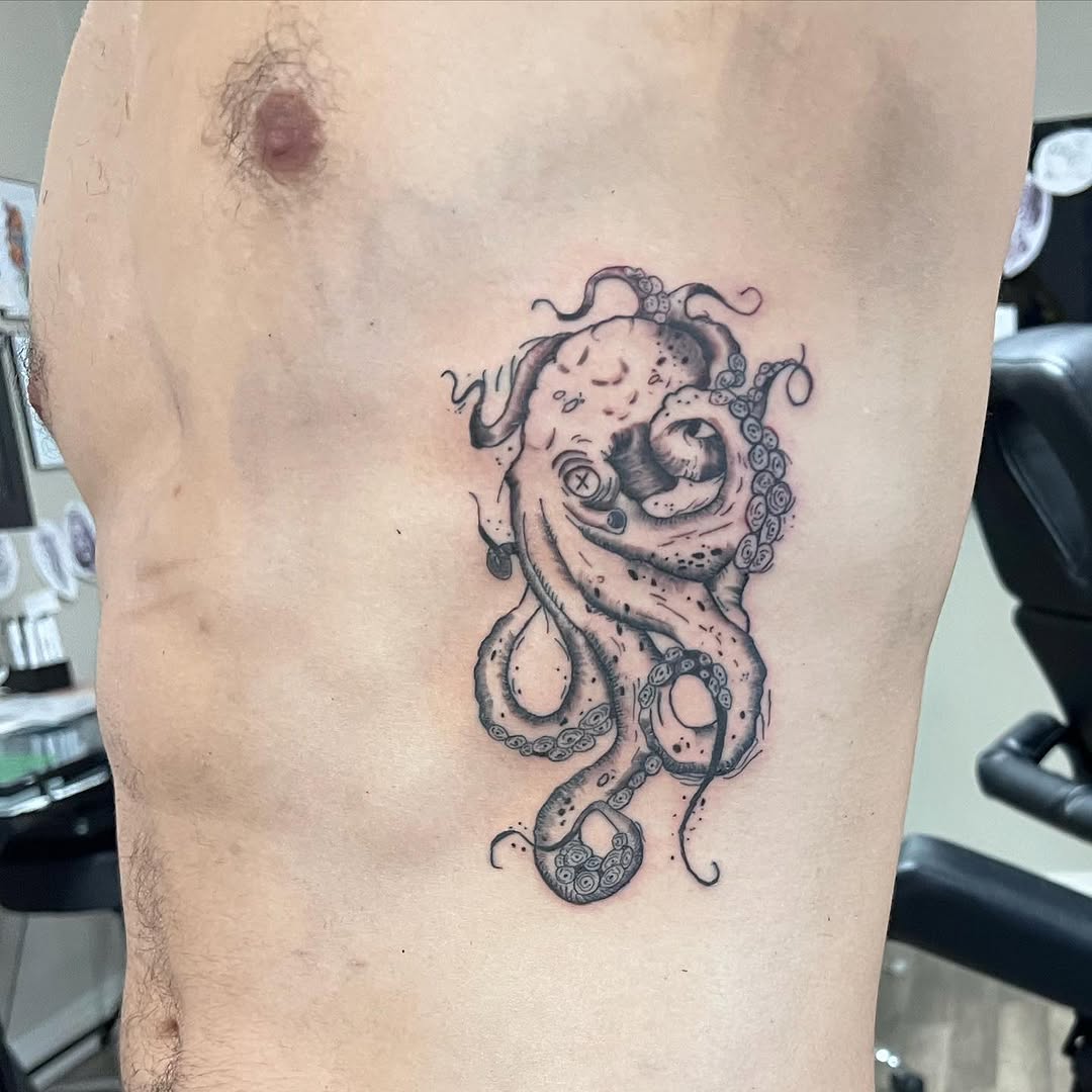 Tattoo by @jaystats03 — black_and_grey, illustrative