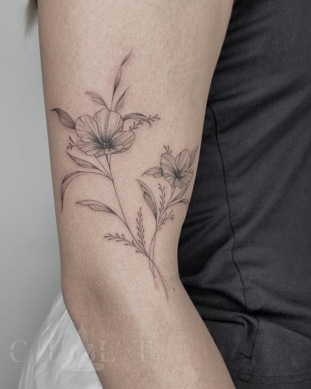 Tattoo by @ink_voodoo — fine_line, black_and_grey