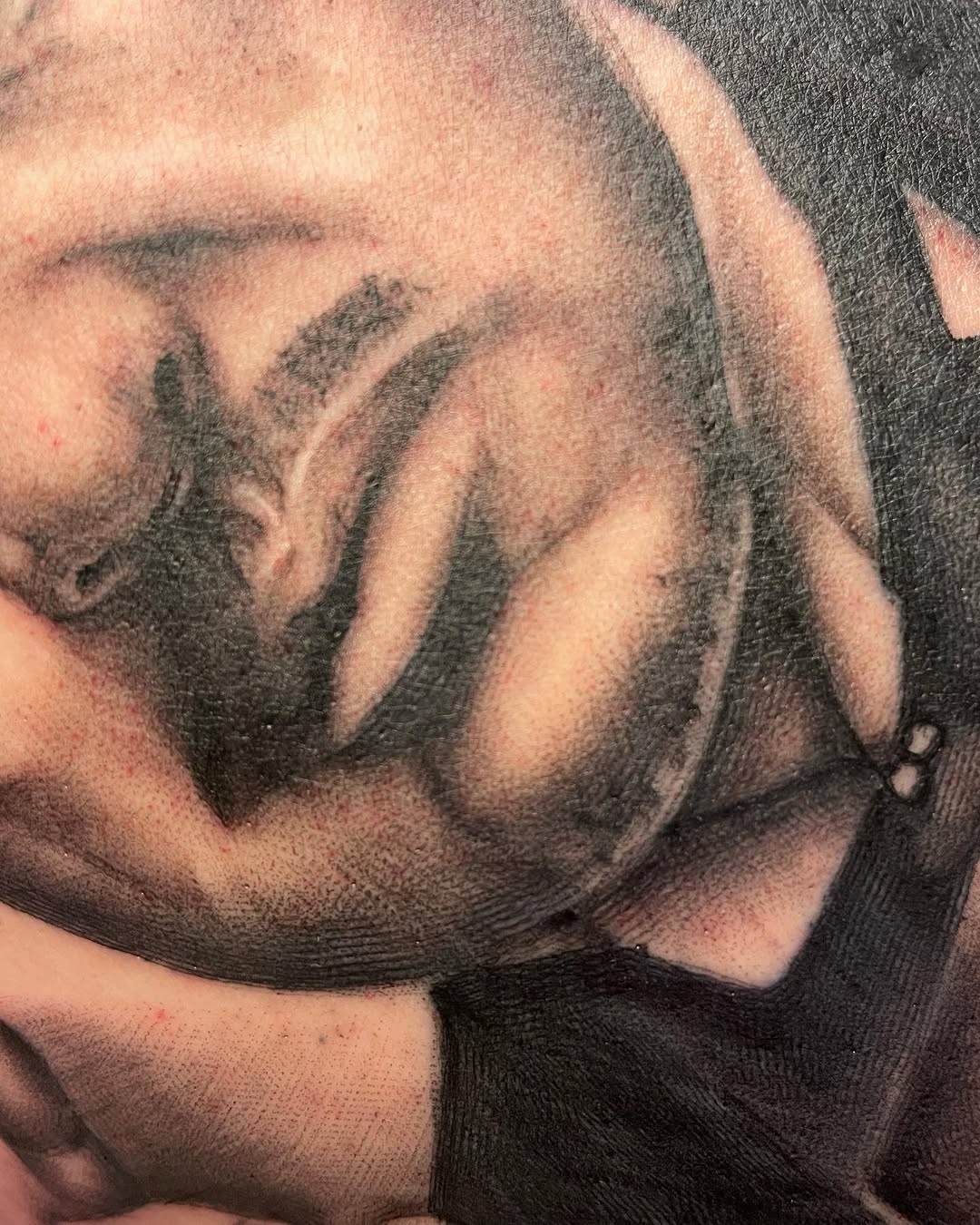 Tattoo by @hoppin.ink — realism, black_and_grey