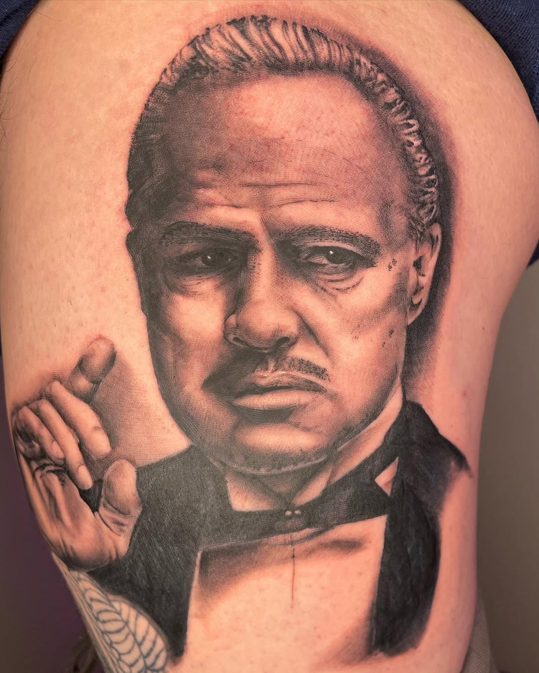 Tattoo by @hoppin.ink — realism, black_and_grey