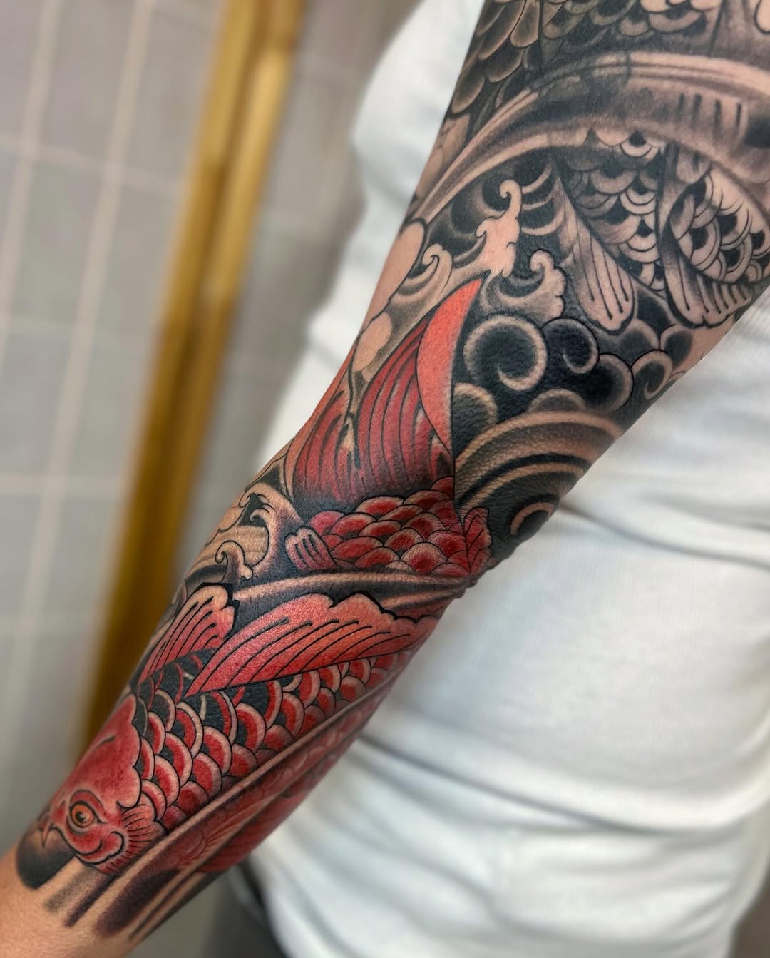 Tattoo by @tattoosbyanya — japanese_irezumi, black_and_grey
