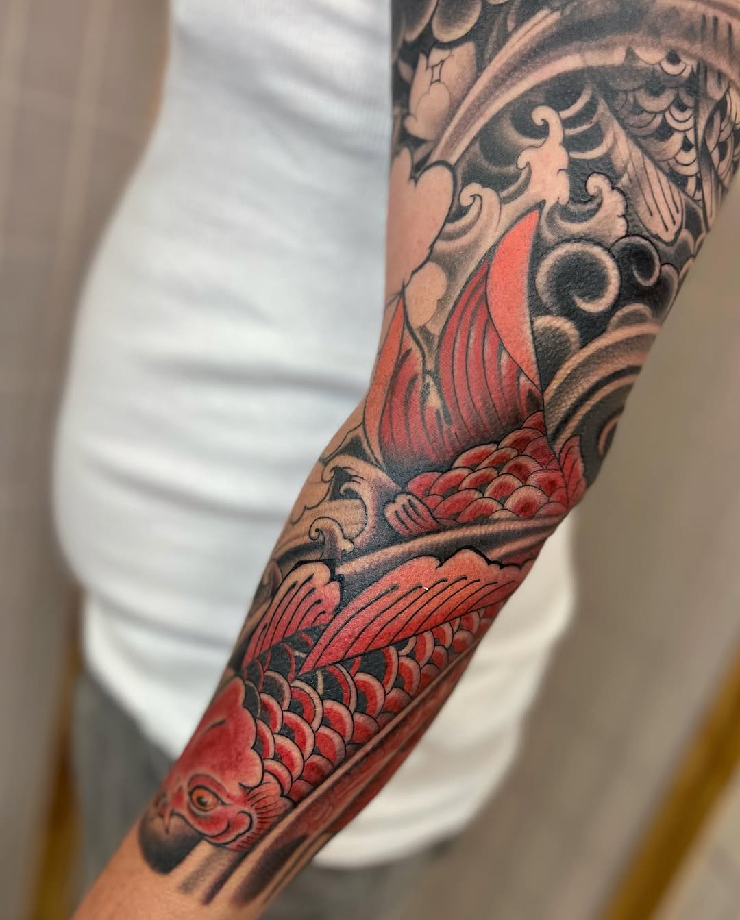 Tattoo by @tattoosbyanya — japanese_irezumi, black_and_grey