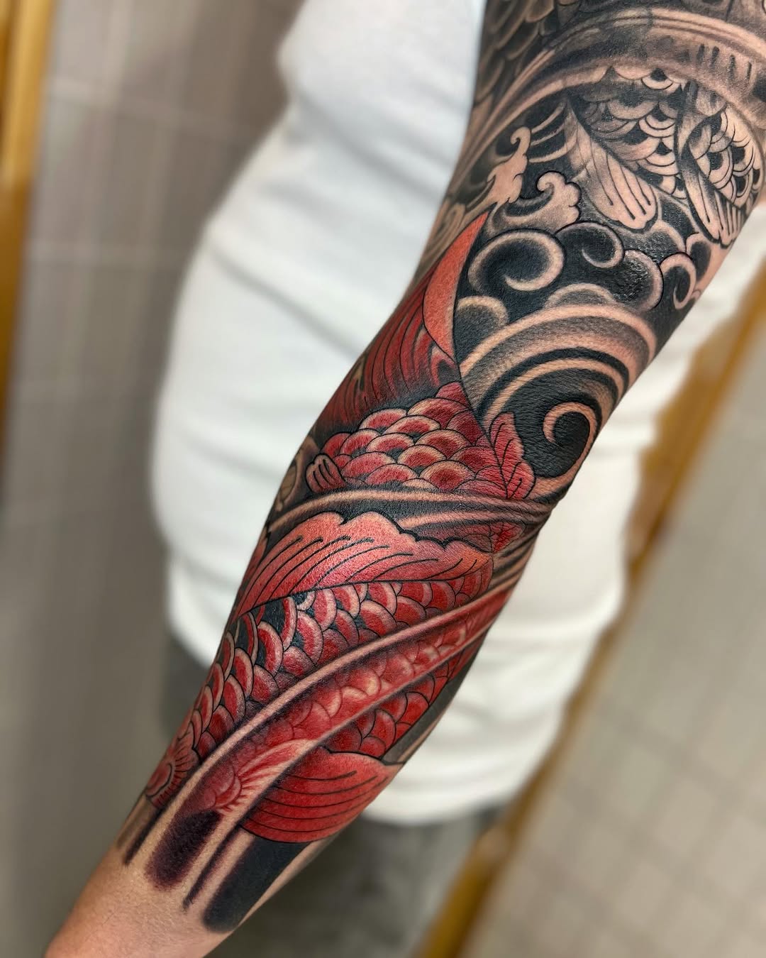 Tattoo by @tattoosbyanya — japanese_irezumi, black_and_grey