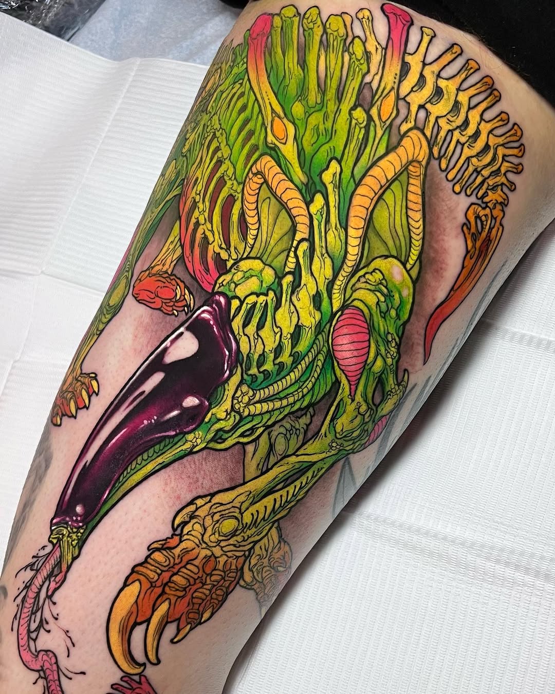 Tattoo by @tattoosbyalisha — dark_realism, trash_polka