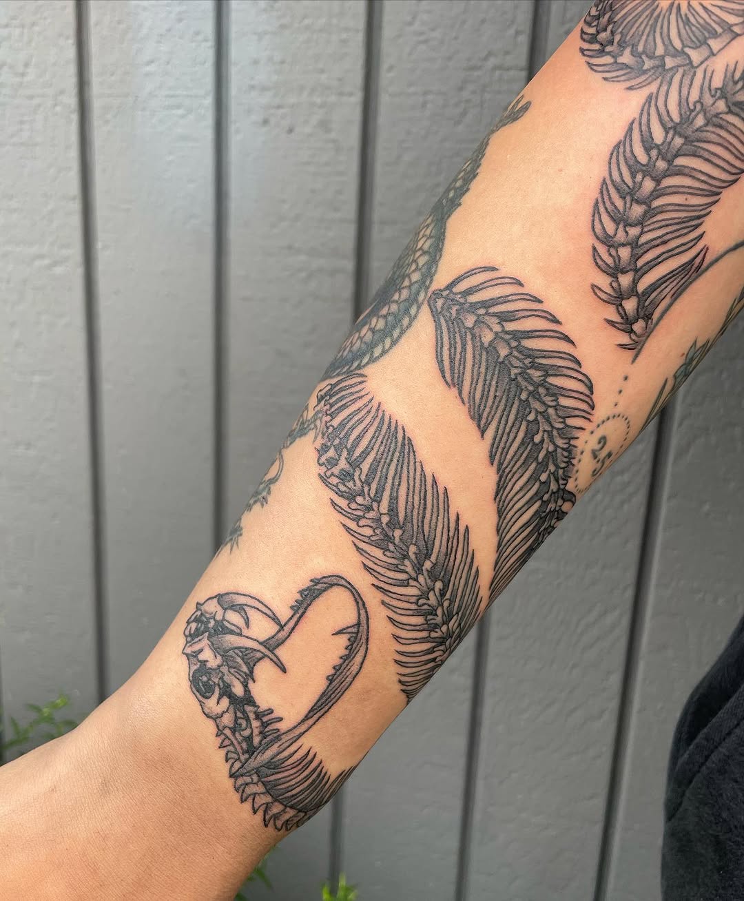 Tattoo by @inkedbyharlow — black_and_grey, dark_realism