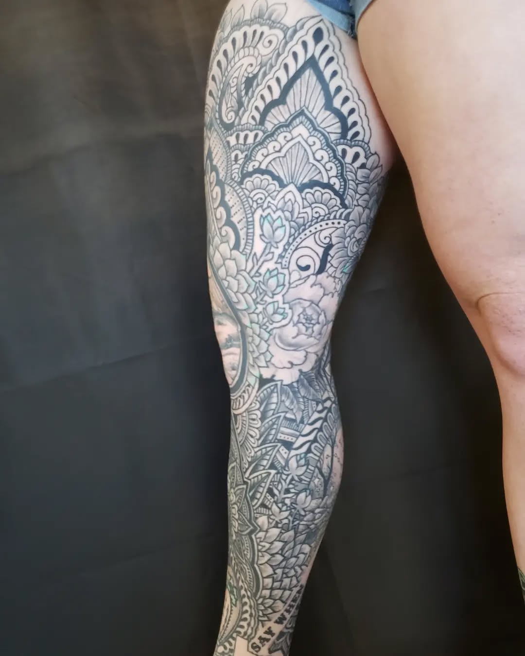 Tattoo by @dustintouchton — ornamental, black_and_grey