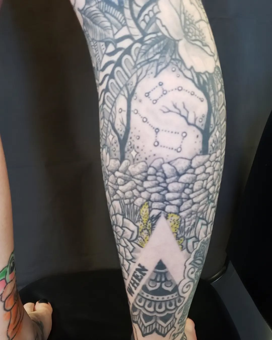 Tattoo by @dustintouchton — black_and_grey, ornamental