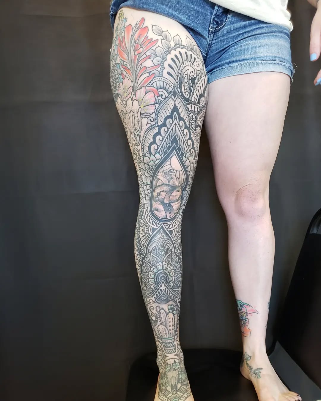 Tattoo by @dustintouchton — black_and_grey, ornamental