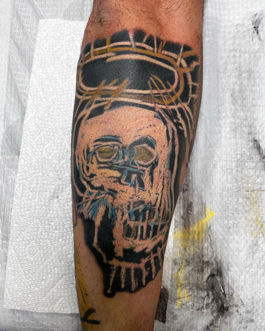 Tattoo by @garlandt35 — blackwork, trash_polka