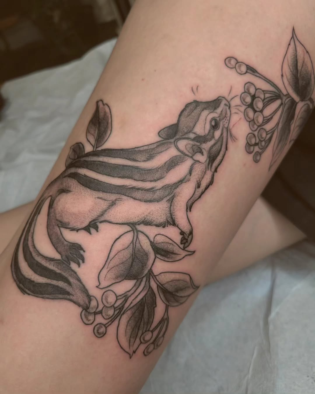 Tattoo by @melancholy.moth.tattoo — black_and_grey, realism