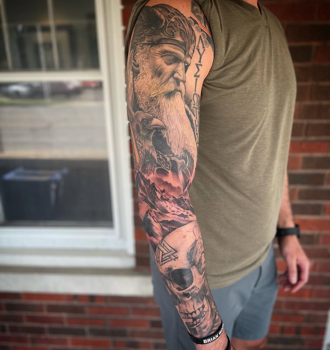 Tattoo by @jeremyutley_tattoo โ realism, black_and_grey